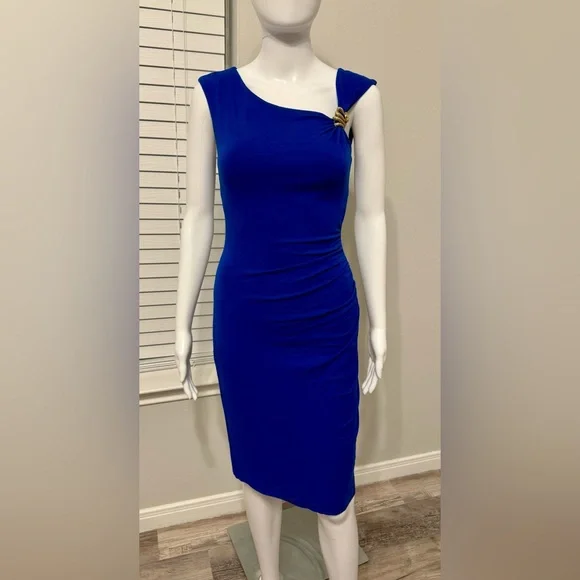 blue dress for baby girl Royal Blue Halter Keyhole Glitter Lace Ruffle Tiered Prom Gown with Side  Slit